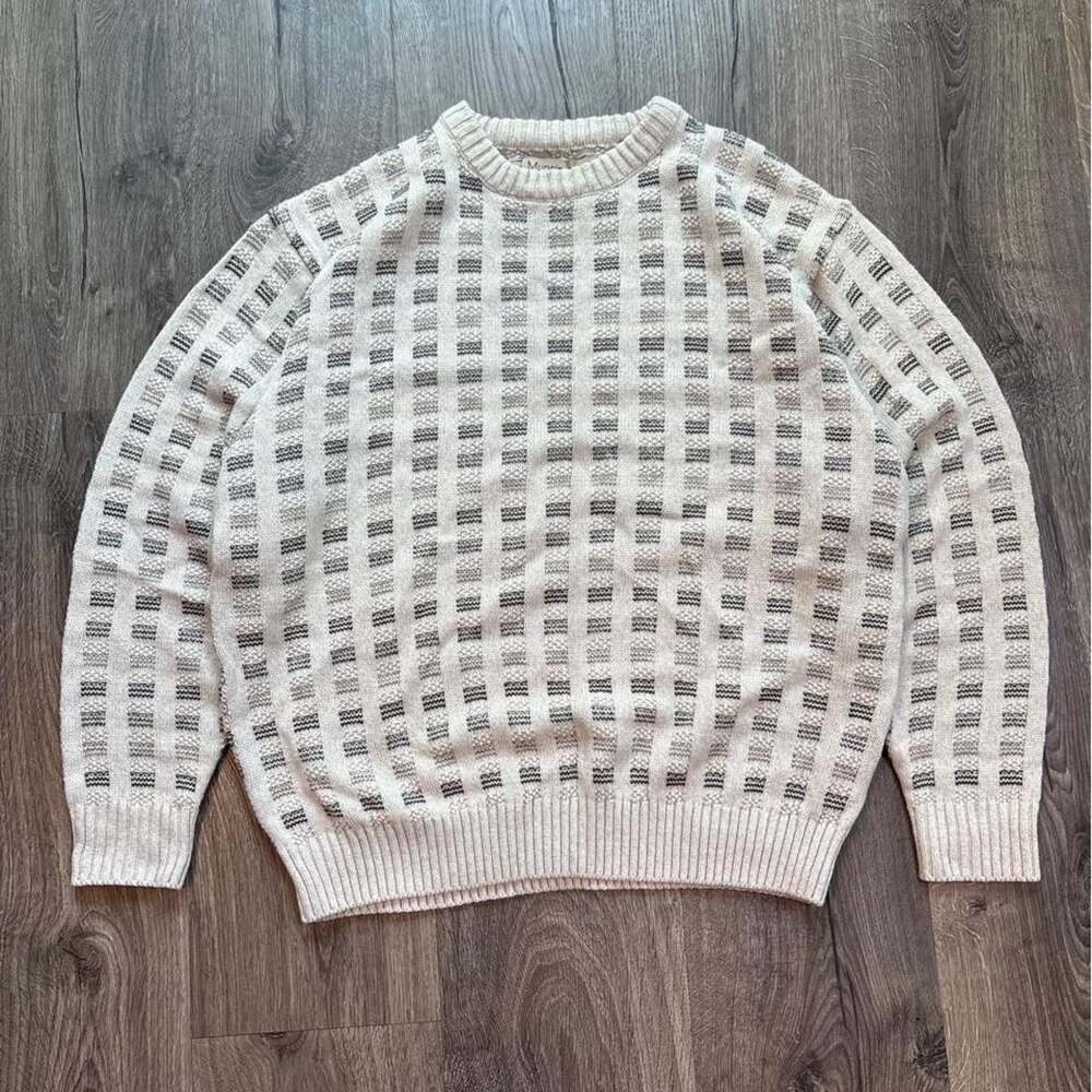 Vintage Munsingwear Baggy Knit Sweater Medium Patterned Grunge Skater